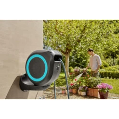 Gardena Wandslangenbox Roll-up 20 Meter Grijs Blauw -Gardena 123 1079