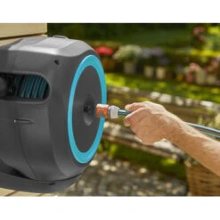 Gardena Wandslangenbox Roll-up 20 Meter Grijs Blauw -Gardena 123 1080