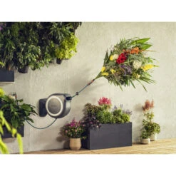 Gardena Wandslangenbox Roll Up 35 Grijs/wit Meter Incl. Tuinspuit -Gardena 123 1121